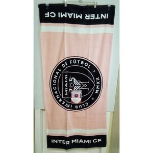 Inter Miami MLS Beach Towel 28" X 58" 100% Cotton